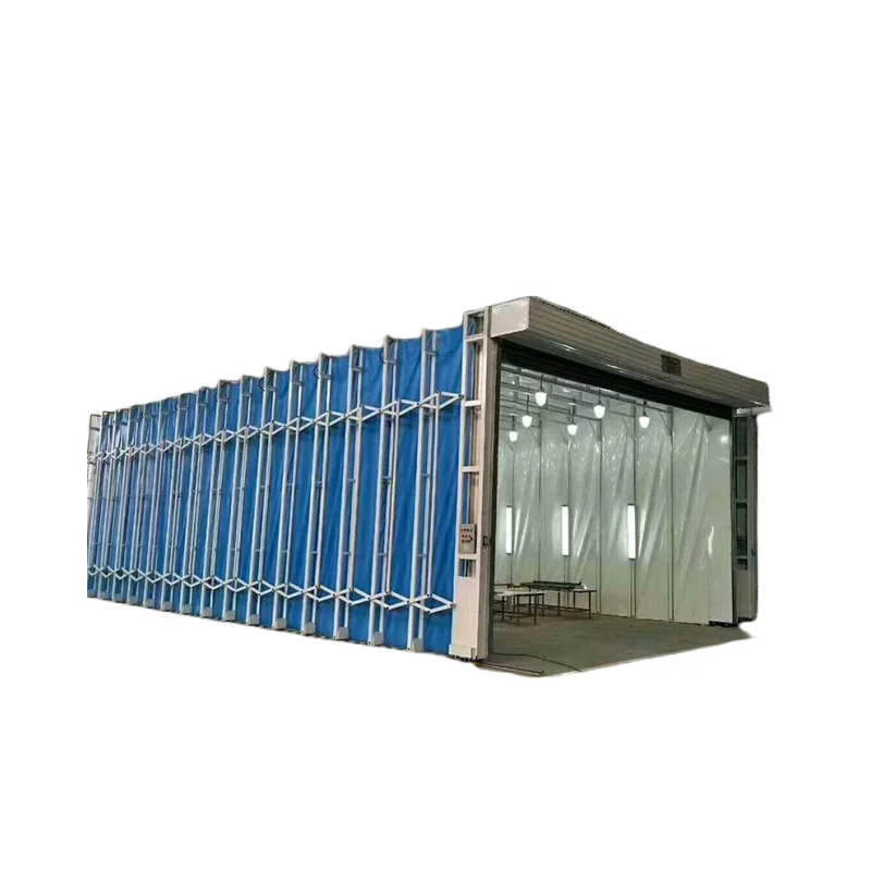 Industrial Large Parts Customized auto Open/Semi-open Face Retractable Portable/mobile Telescopic Paint Spray Booth
