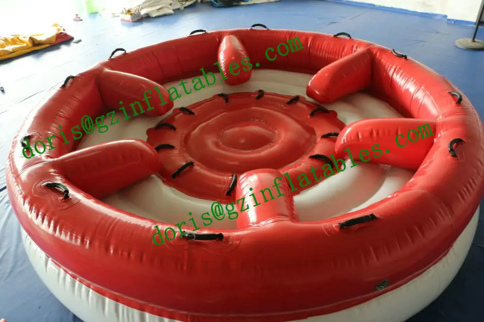 Commercial Towable Inflatable Disco Boat/ Inflatable Towble pang pang/China Factory Towable Inflatable Water Toys