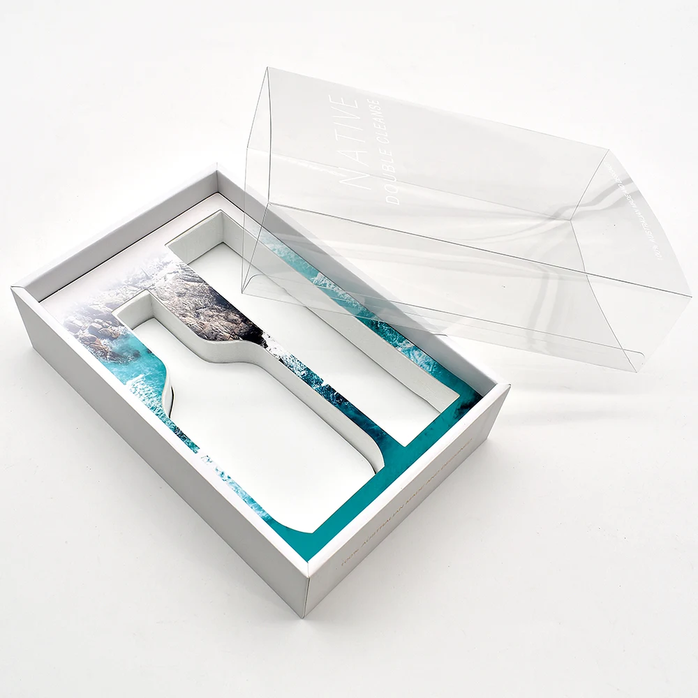 Customized luxury square drawer box cosmetic essential oil skin care products eyeliner pen cardboard packaging box