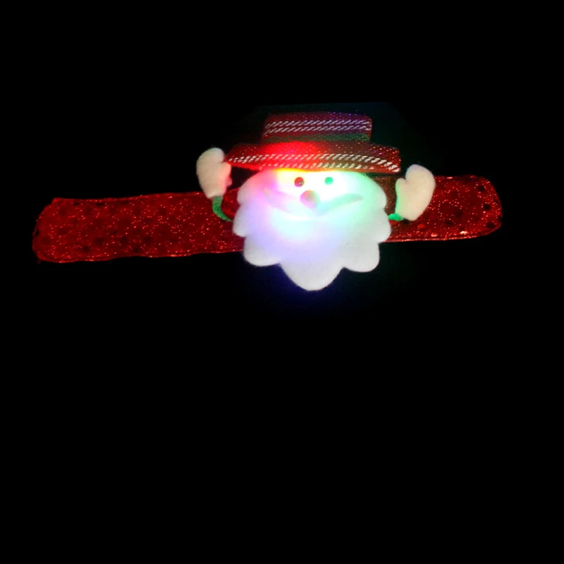 Luminous Children Christmas Creative Gifts Elderly Snowman Patting Circle Papa Bracelet with Lights
