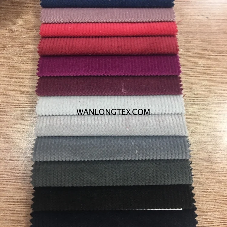 Manufacturer wholesalepurple striped poly/nylon/spandex  corduroy apparel pants fabric for sofa