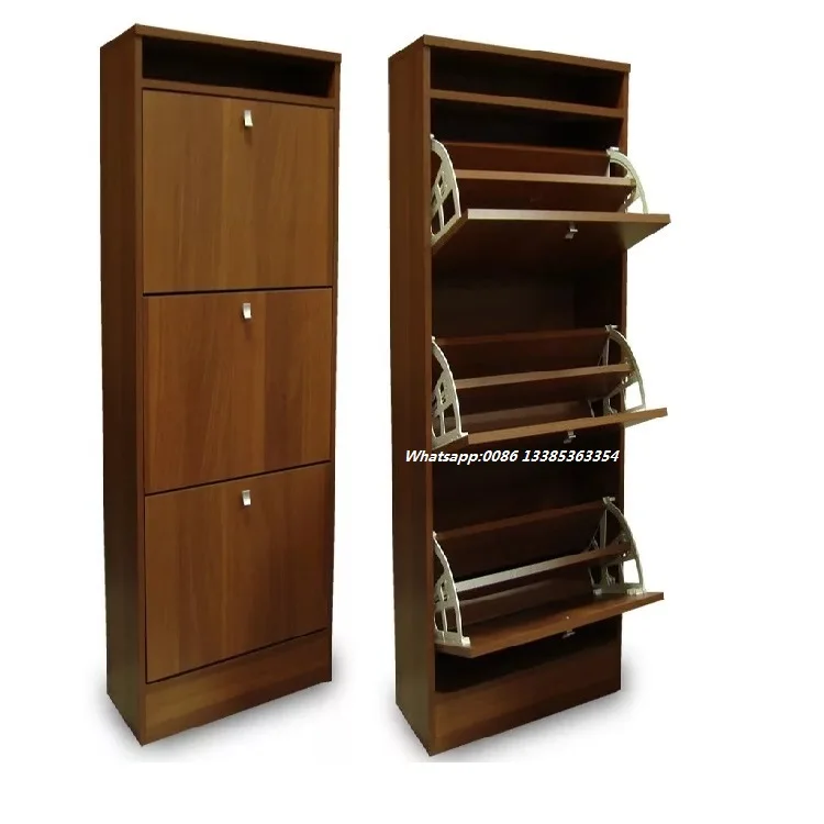 Factory wholesale wooden melamine particle board MDF shoe rack cabinet furniture modern for living