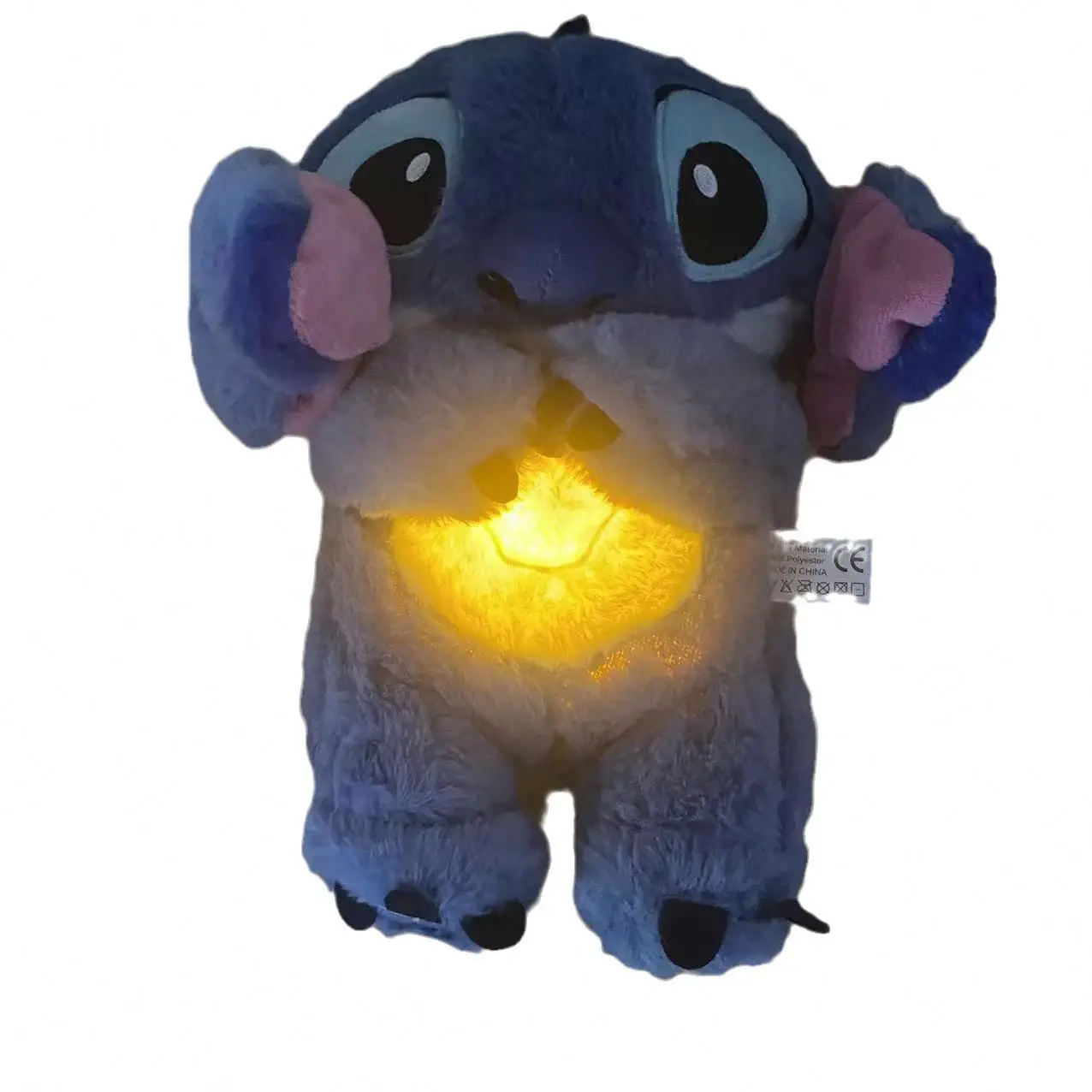 Hot Selling Stuffed Plush Animal Rabbit Toy Blue Pink Stitch Angel LIlo Breathing Soothing Newborn Baby Toys