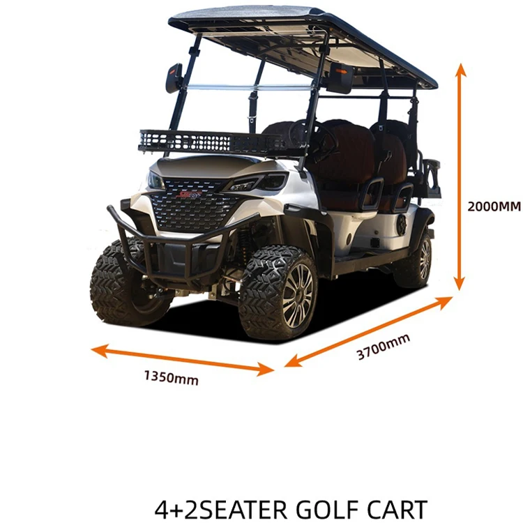 China Wholesale Manufacturers Hunting Buggy Car 6 Seaters Lifted  60V  5KW Electric Golf Cart