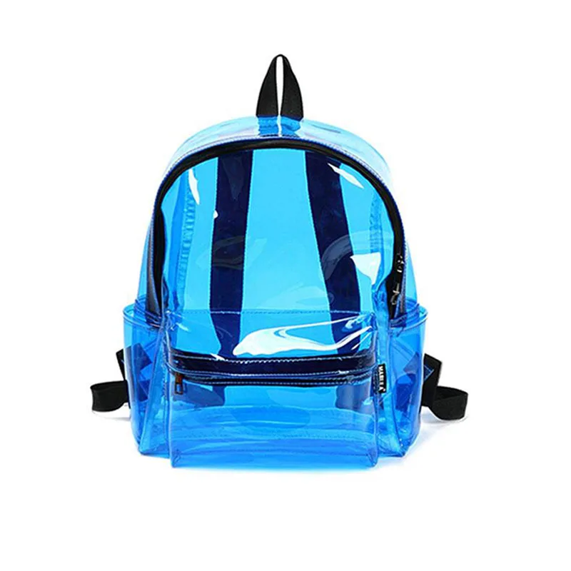 2022 New Product Fashion Hologram PVC Clear Backpack PVC Bags School Bag Travel Transparent Backpacks