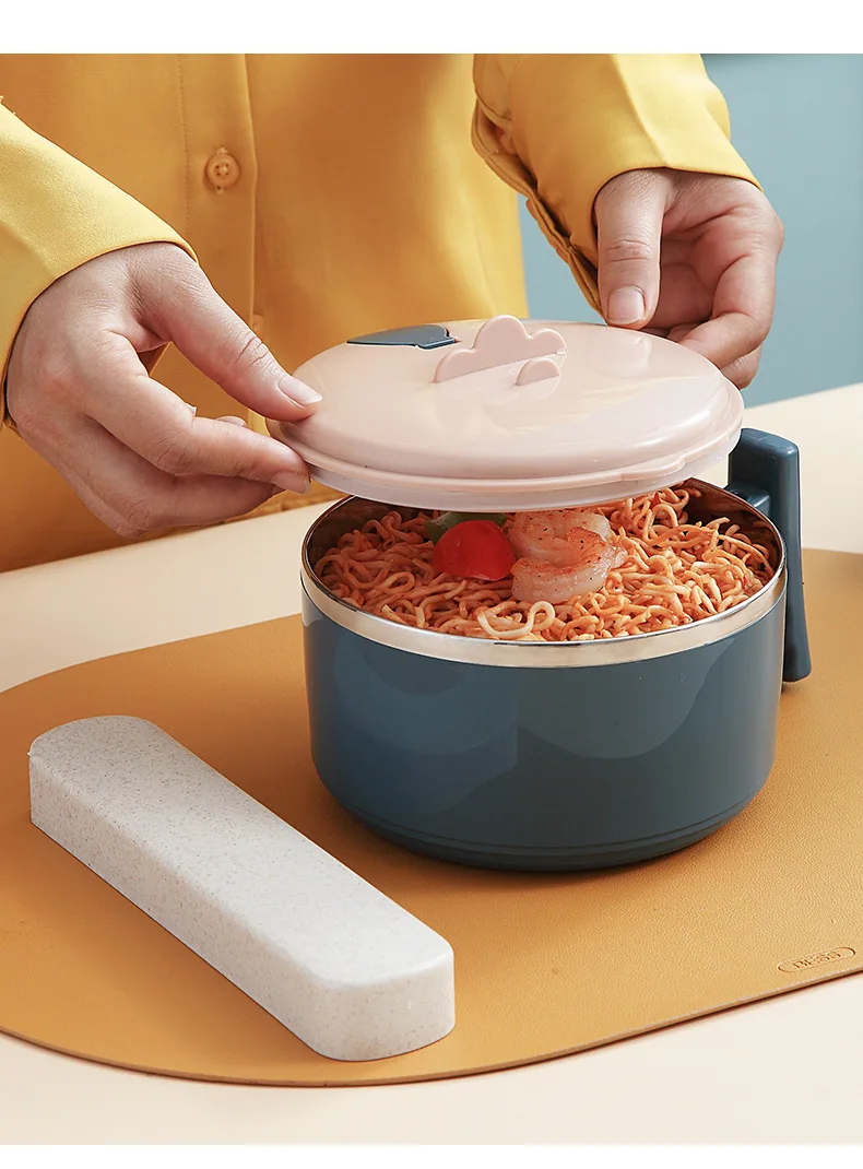 2021 High quality colorful custom printed stainless steel noodle bowl with stocked