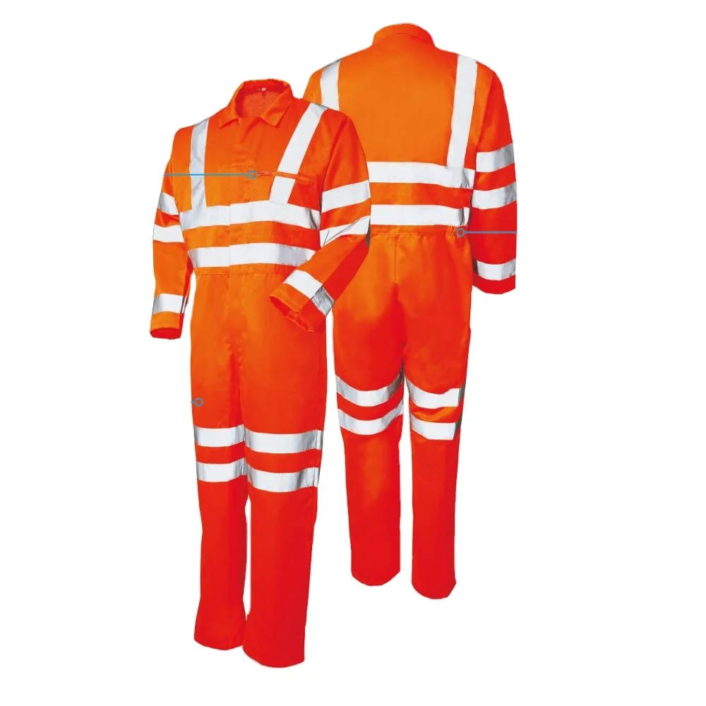 OEM Orange First Safety Overall With Reflective Tape For Workwear Safety Coverall
