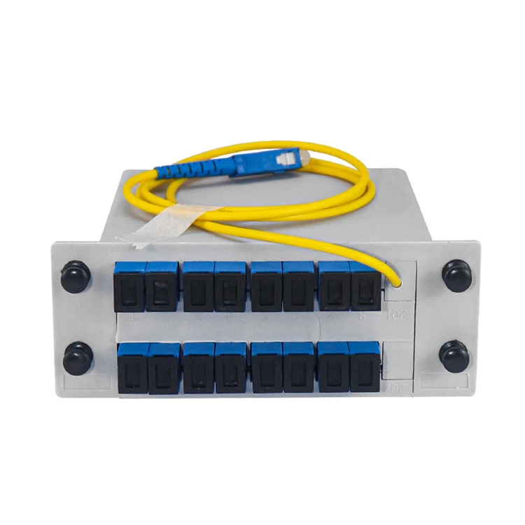 Fiber Optical PLC Splitter 1x16 Box Cassette Card Inserting SC/UPC Splitter Module Connectors