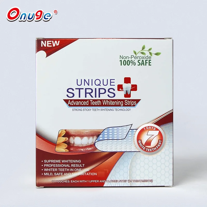 tooth teeth whitening dry strips without peroxide kit for teeth whitenerwhitening strips 28 pack / Box