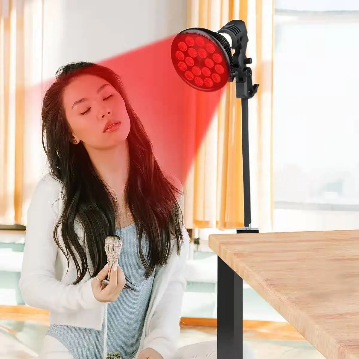 RLTTIME  Portable Bulb With Stand Join Pain Relief 660nm 850nm Red near Infrared Lamp 54w PDT Red Light Therapy for arthritis