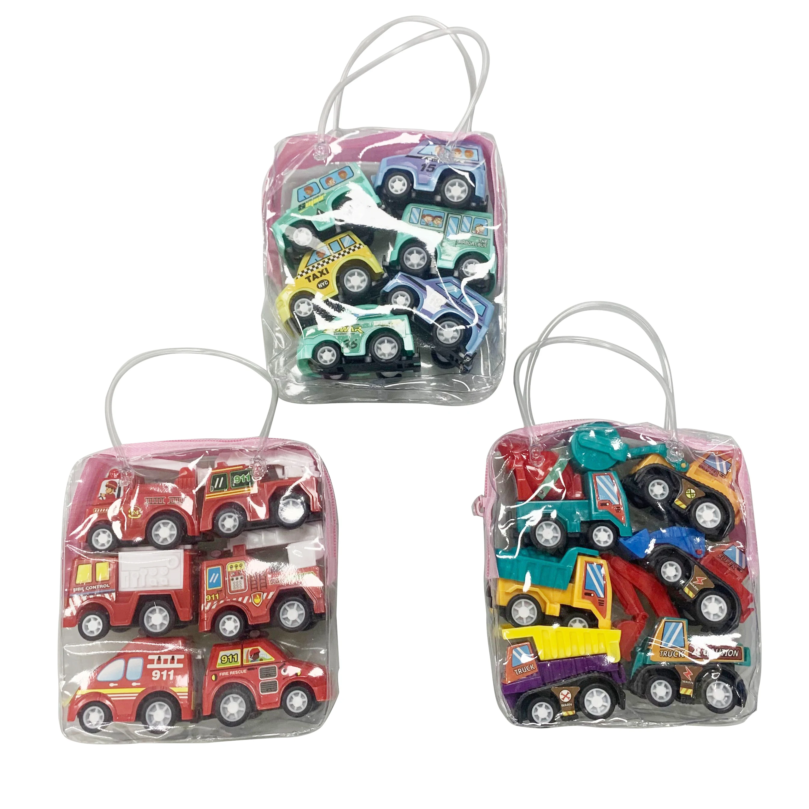 
Popular Small Inertia pull-back engineering car model car toy for Little boy 