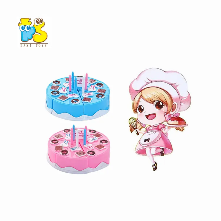 Горячая продажа Пластиковые еда девушка ролевые игры десерт игрушки играть день рождения торт набор