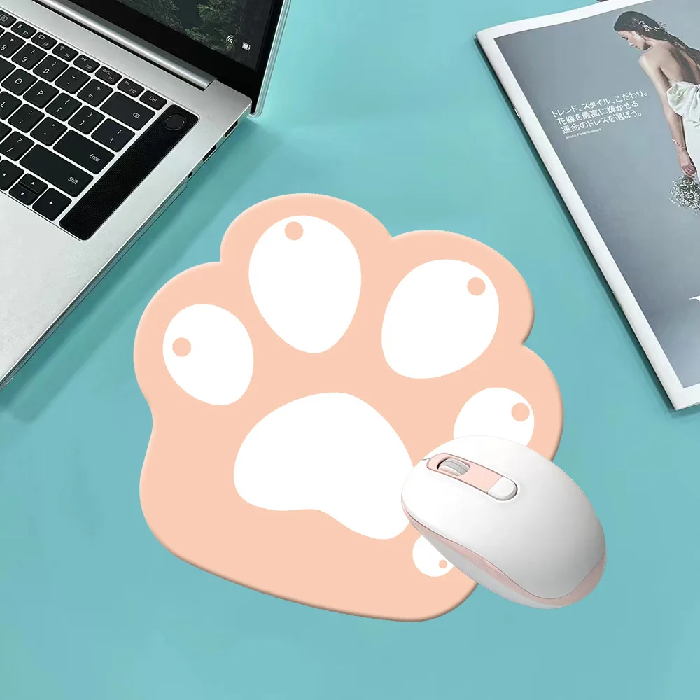 custom Rubber Mouse Pad Creative Cute Cartoon Cat Paw Pattern Anti-slip Mice Comfortable Mat Computer Pad Game Mousepad