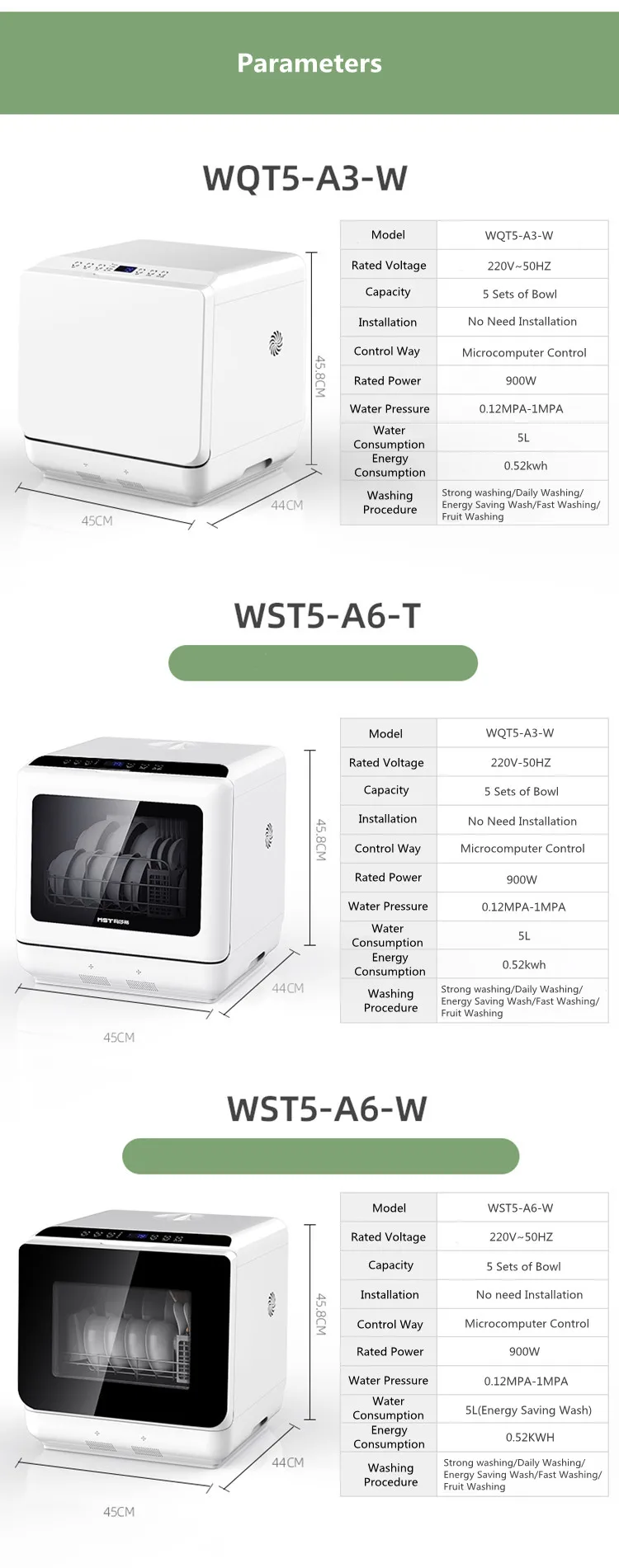 5 sets mini dishwasher/portable dishwasher/dish washer