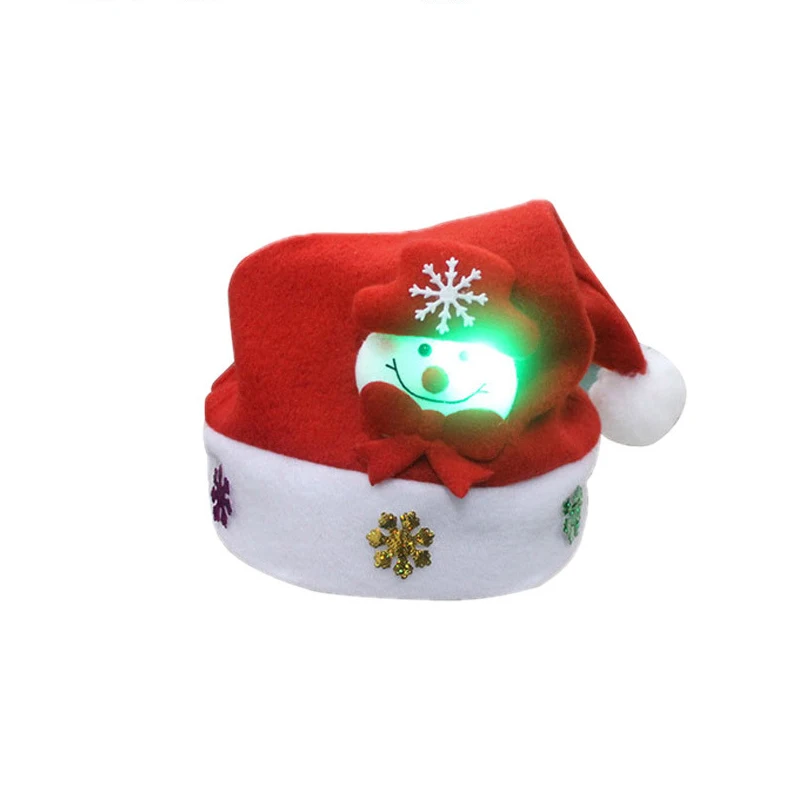 Различные рождественские фетровые сумасшедшие лошади, рождественские игрушки, детские родители, подарок для ребенка, теплая вязаная шляпа эльфа со светодиодами