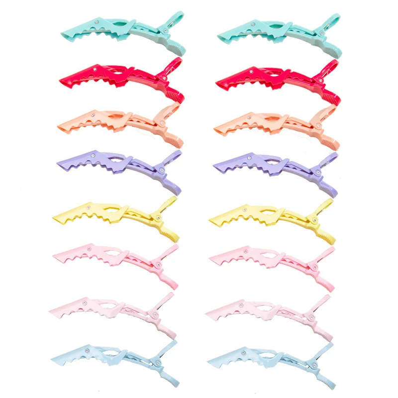 6Pcs Colorful Alligator Hair Clips Clamps Hairdressing Professional Salon Hair Grip Crocodile Hairpins Hair Barber Accessories