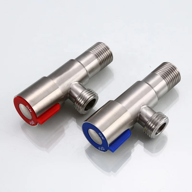 wholesale 304 stainless steel triangle valve wash bathroom basin angle valve for toilet