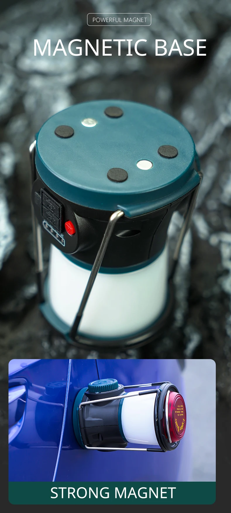  Explore Beauty portable outdoor rechargeable led Hanging Light Battery Indicator Discharge Function Camping Lantern camp