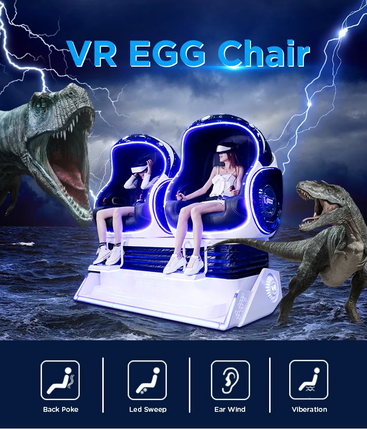 Free Shipping HEROVR 9D Egg Double Seats Vr Games Equipment Reality Simulator Vr Game Machine