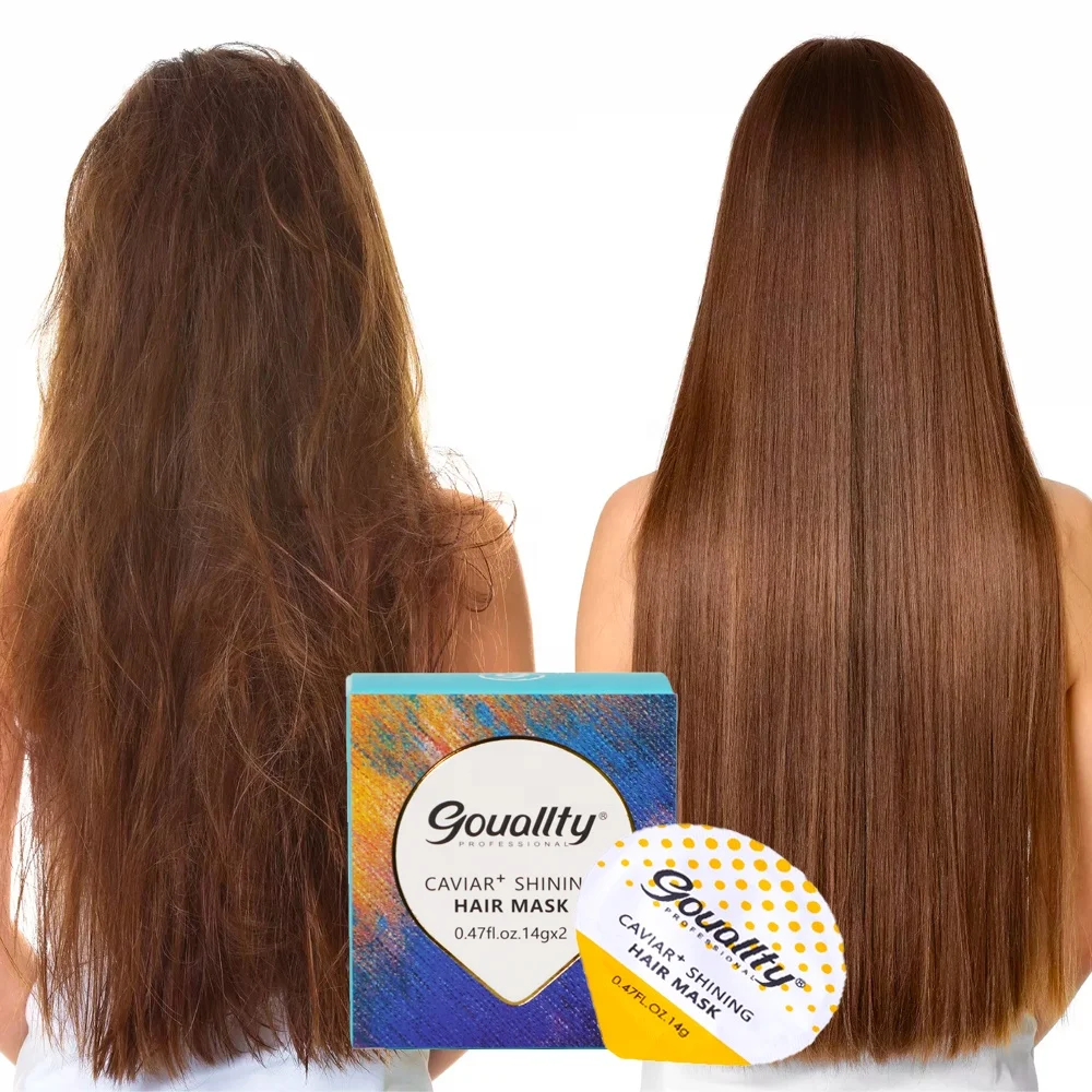 Private Label Gouallty Repaired Shiny Deep Hydration Hair Smooth Mask Moisturizing Caviar Silk Hair Mask Treatment