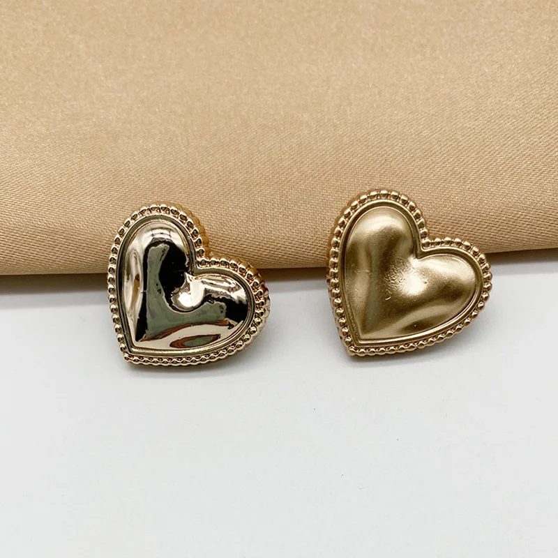 Buttons Heart Shaped Buckle Plastic Button Accessories with Enamel for Shoe Charms Women Dress Suits Blazer Jacket Uniform