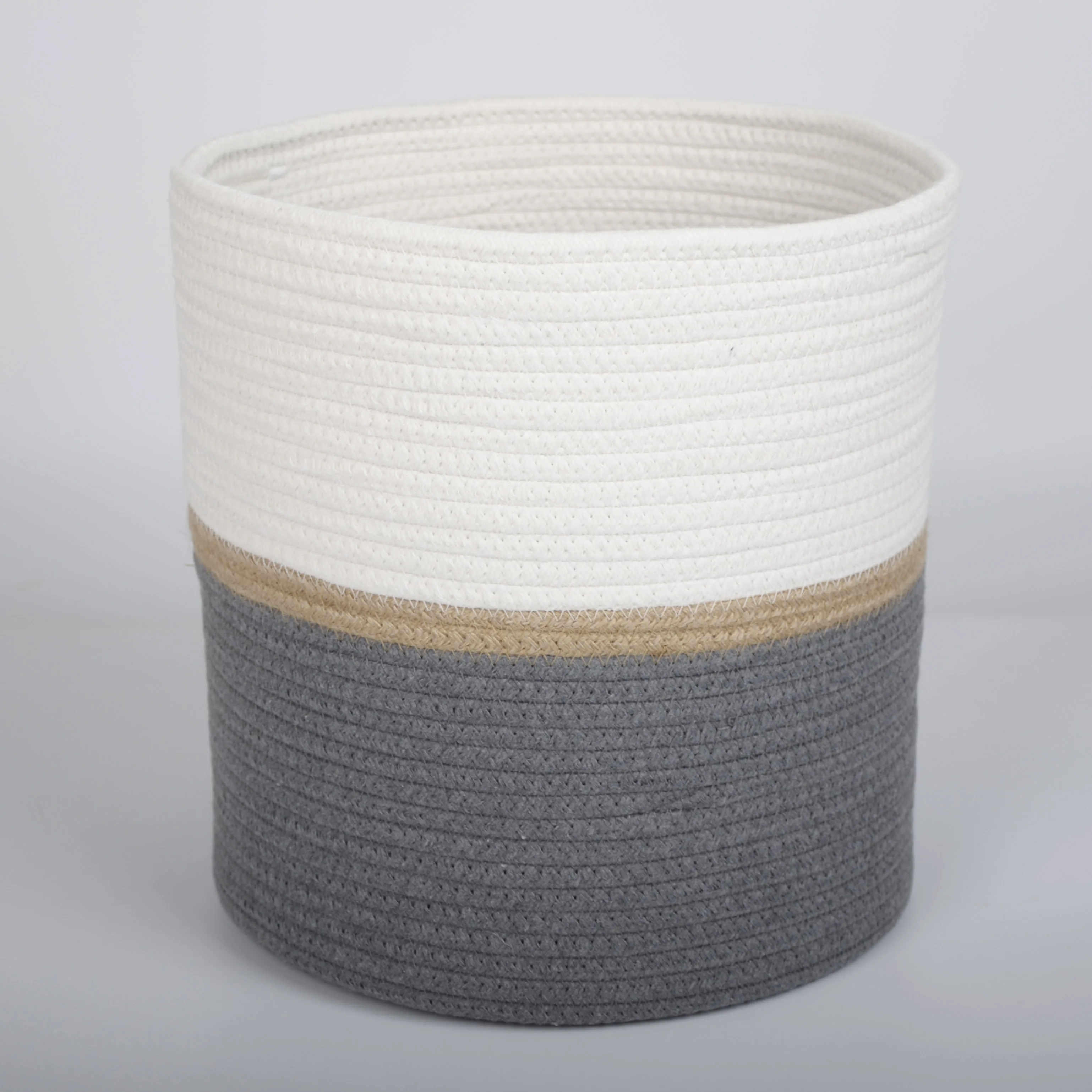 cotton macrame rope Custom large capacity multi-functional sorting and cleaning storage basket dirty clothes basket