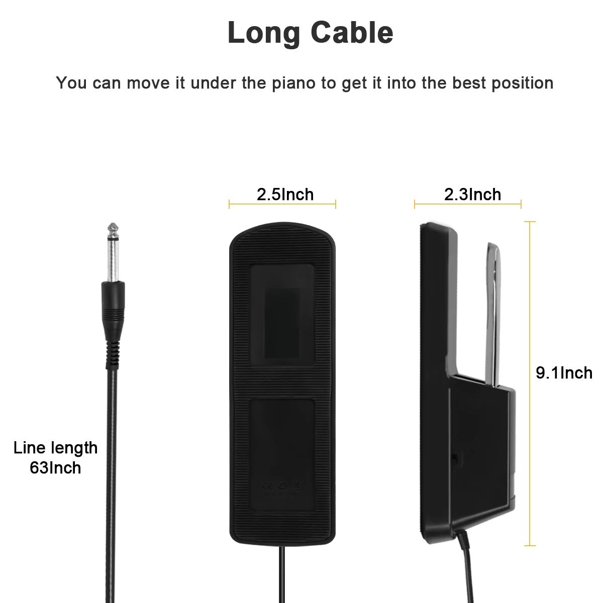 New Design non-slip single sustain pedal for piano electric keyboard foot pedal