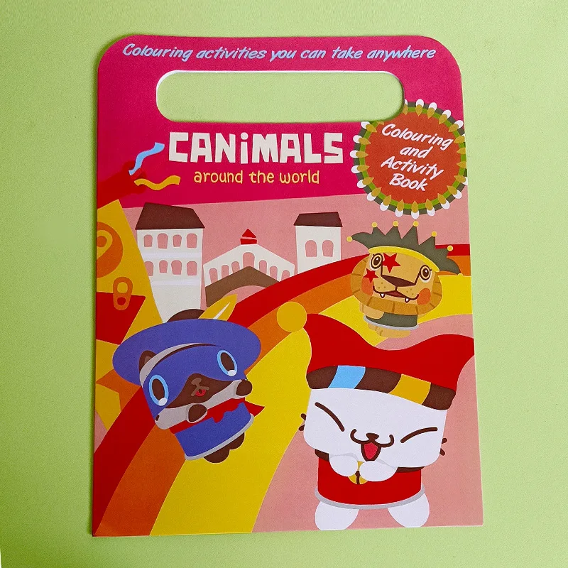 Wholesale English Cartoon Coloring Book Handheld Children Kindergarten Baby Graffiti Enlightenment Painting Books