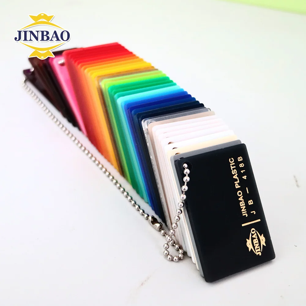 JINBAO  Manufacturing Customized size clear 4ft*8ft 100% transparente color white price colour frosted acrylic sheet