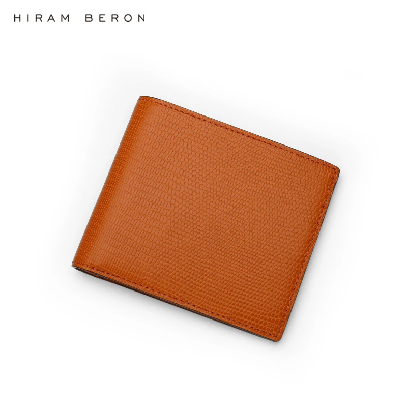 2022 New Arrival Wholesale And OEM Service Orange Italian Cow Leather Mens Leather Wallets