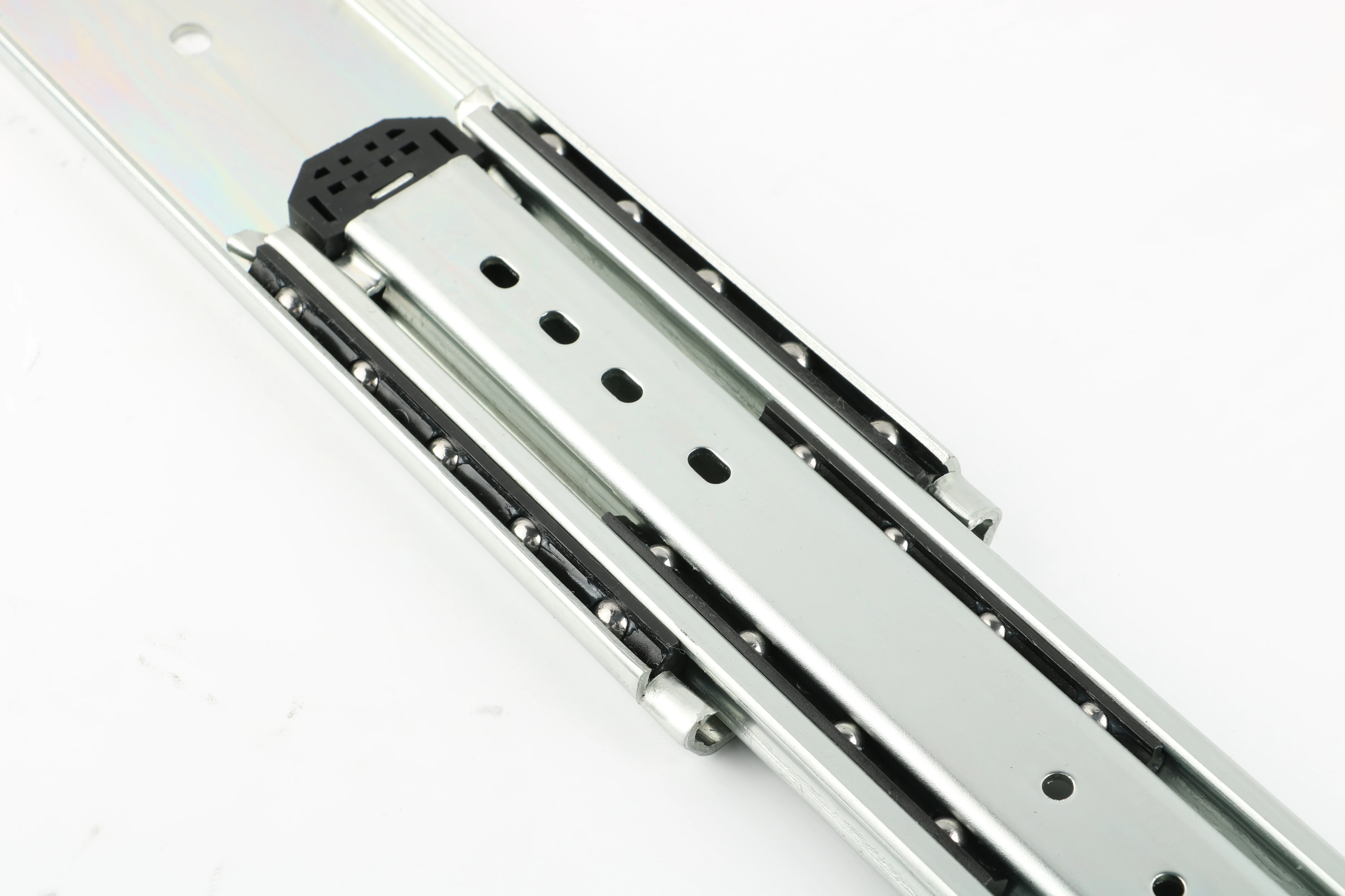 76 wide 20 thick three steel ball industrial telescopic slide medium load cold rolled steel drawer slide bearing 220KG
