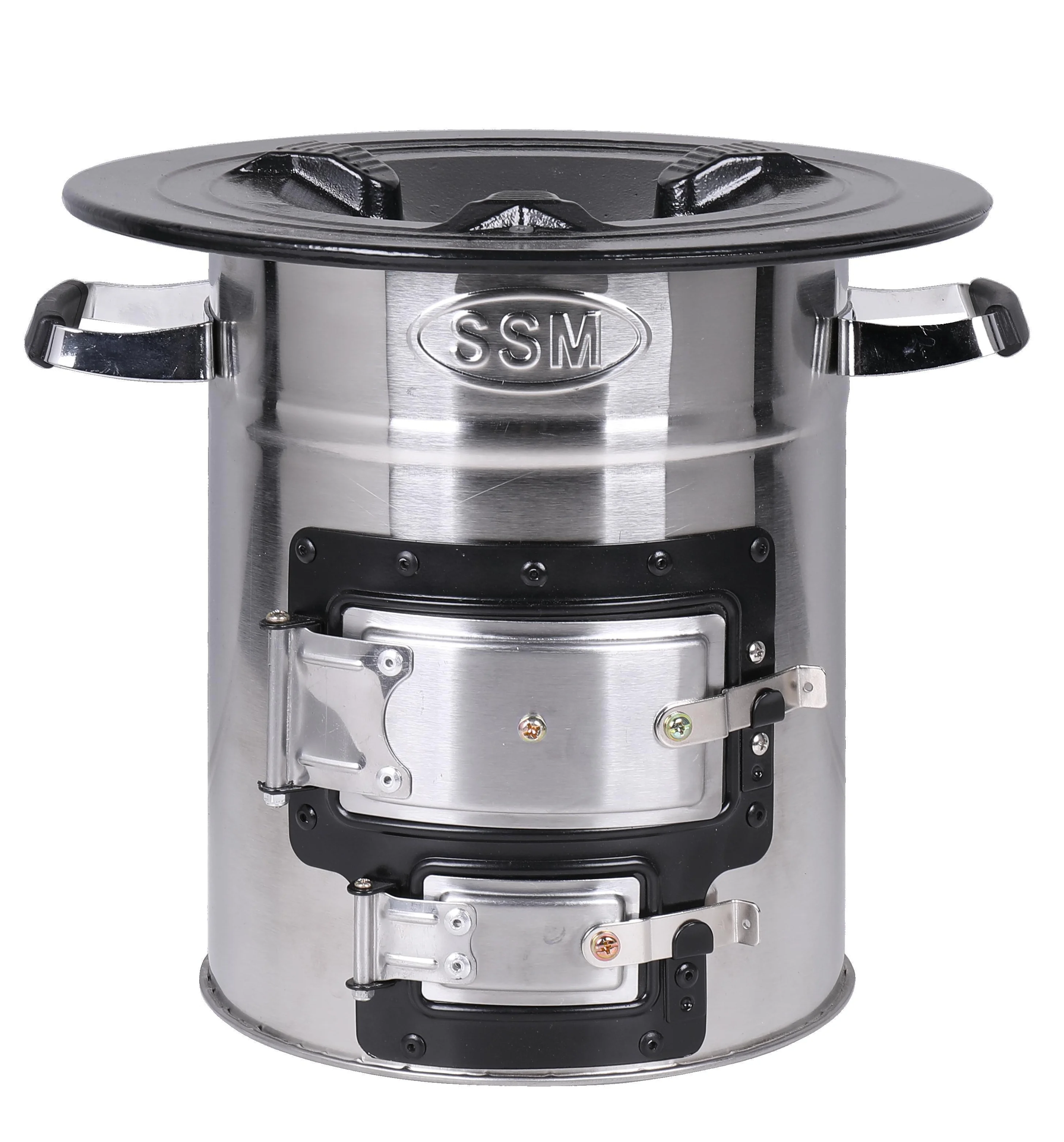  portable two doors clean cookstove wood stove for outdoor
