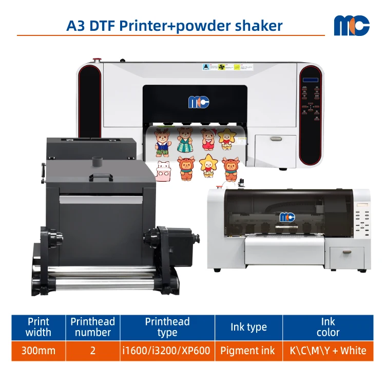 New A3 30cm Dtf Printer Easy-to-Operate Heat Transfer Pet Film Printer with Pigment Ink