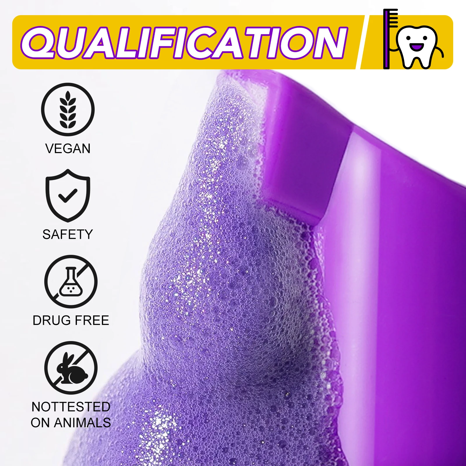 ELAIMEI 60ml Oral Hygiene Remove Stains Toothpaste Foam Color Corrector V34 Teeth Whitening Mousse for Daily Dental Care