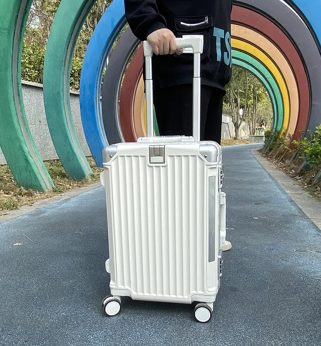 24 inch Aircraft-grade Composite ABS+PC Trolley Luggage Versatile Combination Trolley Luggage Custom Travel Suitcase For Women