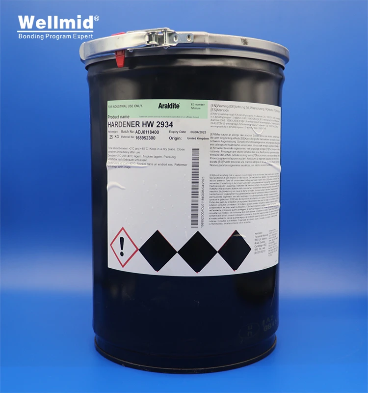 HARDENER HW2934 Curing agent for epoxy resin with ARALDITE aw 2104 combine into translucent rapid AB glue bonds metals ceramics