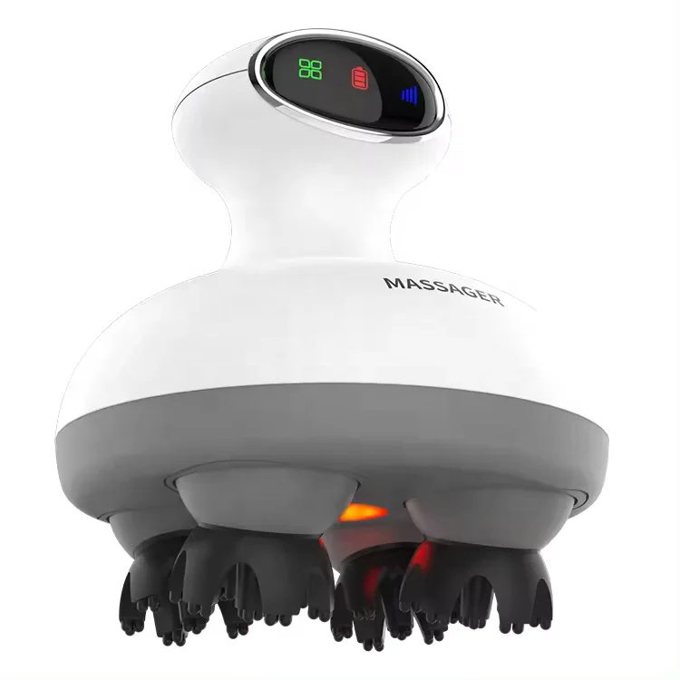 2024 Massager Anti Hair Loss Waterproof Smart Heads Massage Machine Hair Electric Vibrating Scalp Head Massager