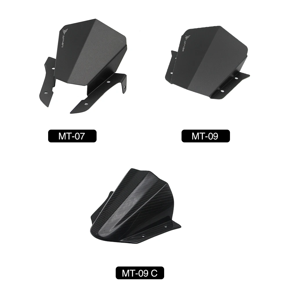 
Upper Mount Black Motorcycle Windshield Windscreen for Yamaha MT-07 MT-09 