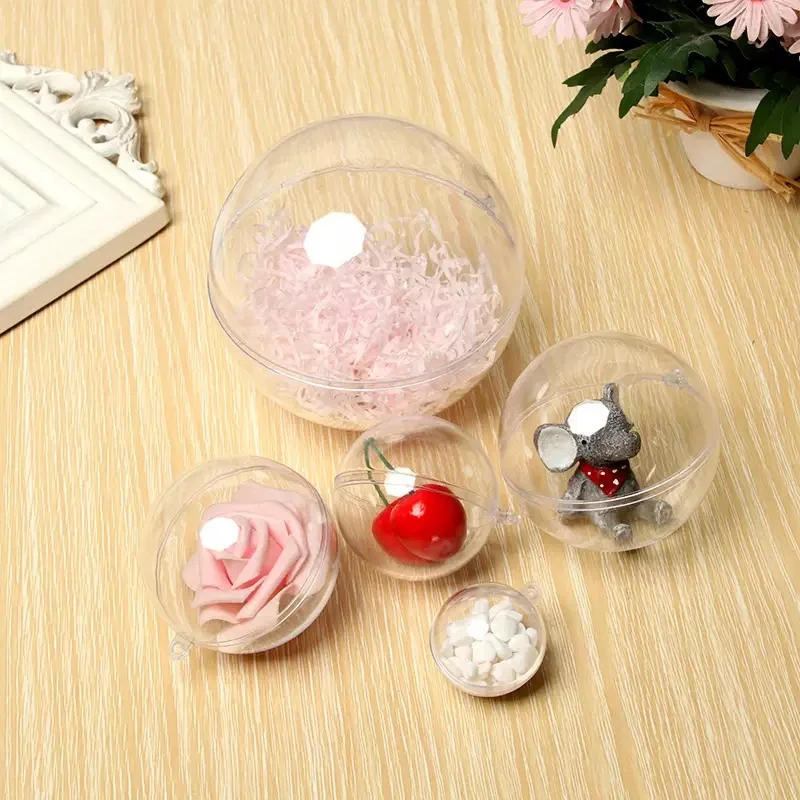 Personalized Hanging Clear Ball Custom Acrylic Plastic Christmas Crystal Xmas High Transparent Ball 2-40cm Ornament