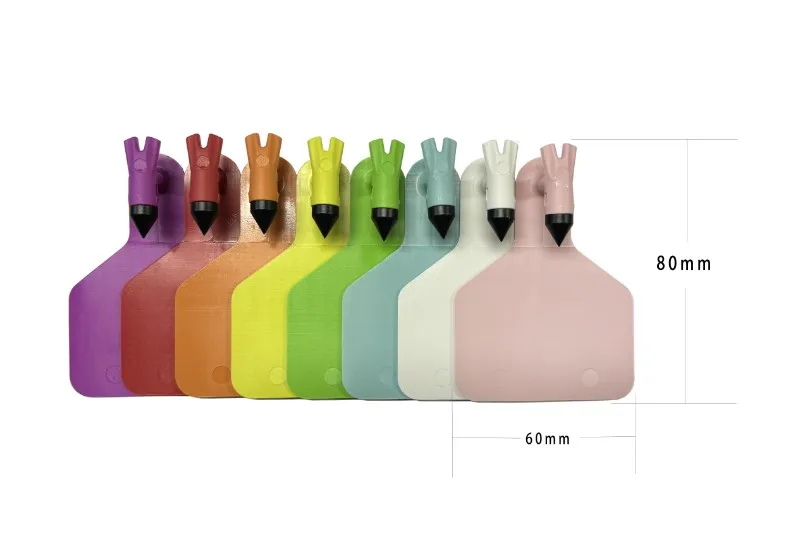 Medium Size Integrated Cow Ear Tag For Ranch Cows One Piece Medium Ear Tag