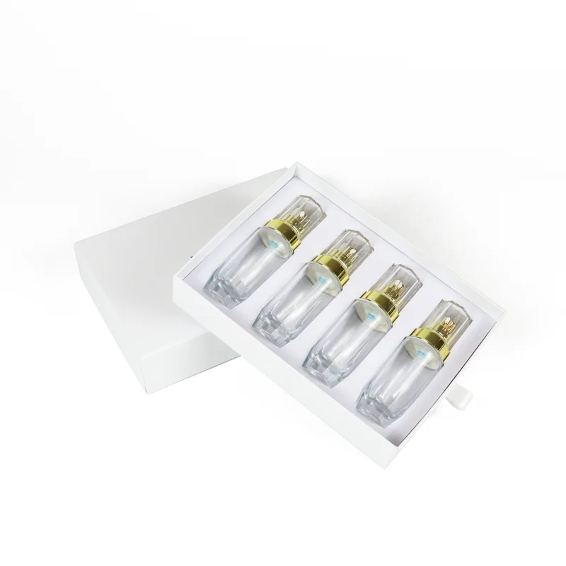 reusable roll on perfume oil bottle box cosmetic packaging drawer paper boxes luxury perfume box 4 pieces