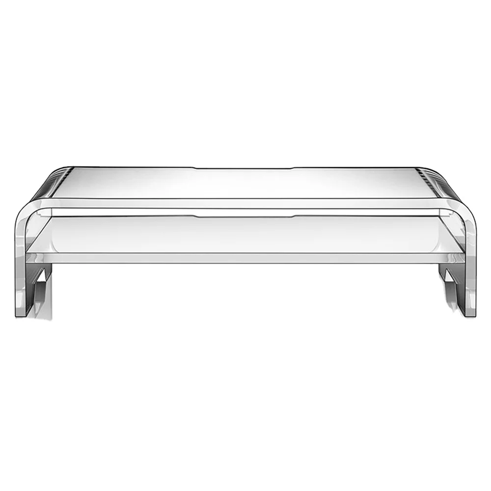 Custom Large Transparent Clear Acrylic Dual Monitor Stand for Computer Screens