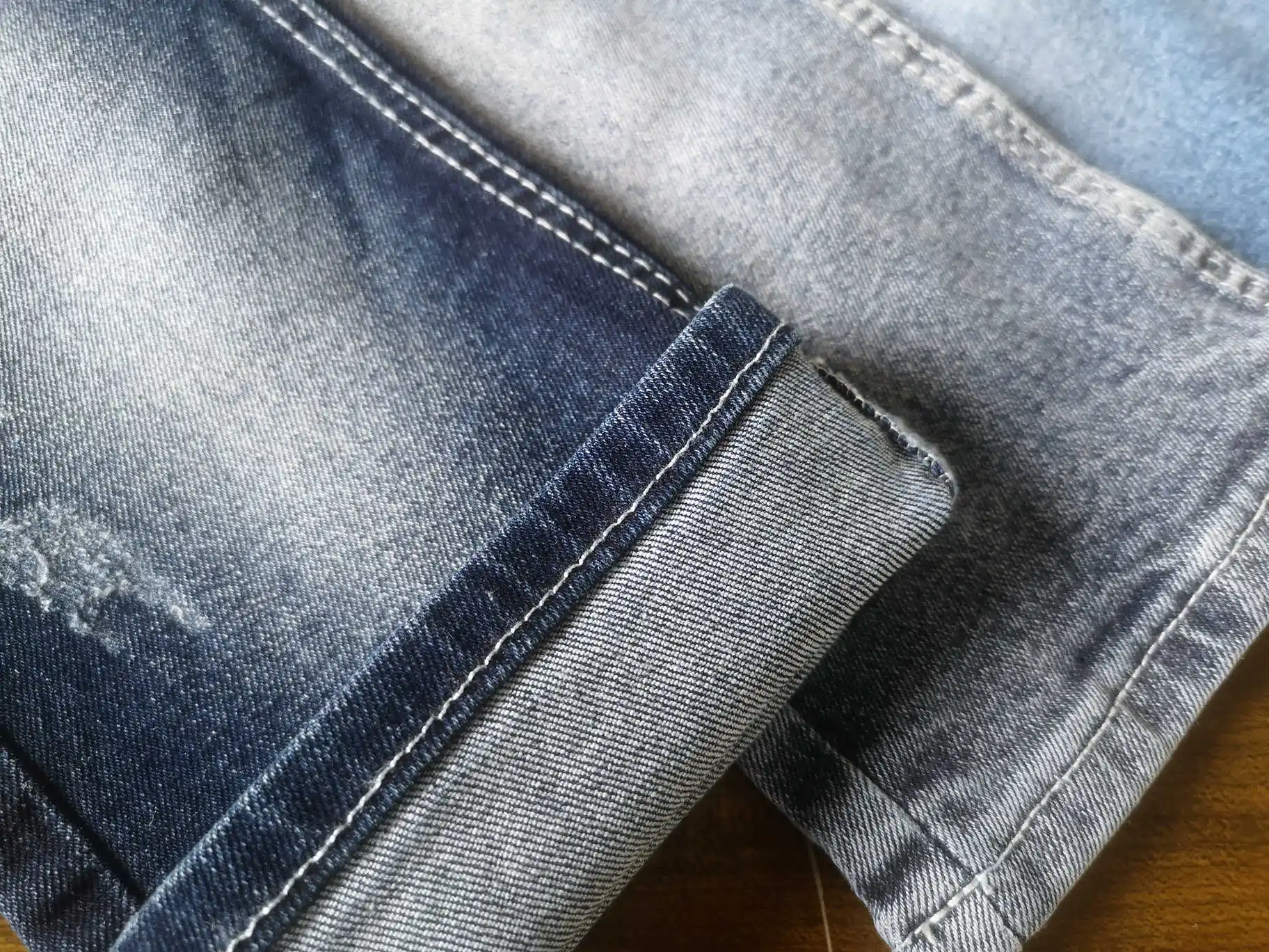 2704 Thick good quality stretch cotton spandex cheap price denim fabric manufacturer for winter jeans