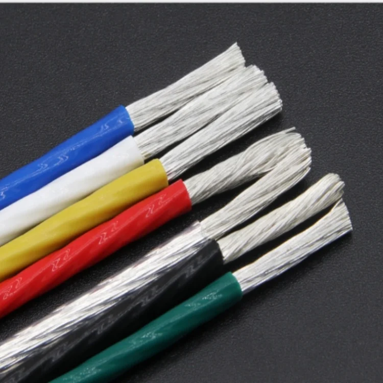 Hy Heat Resistant Cable Fep Ptfe Pfa Copper Silver Tinne Plated Cable Fep Tefloning High Temperature Resistant Wire Fine Wire