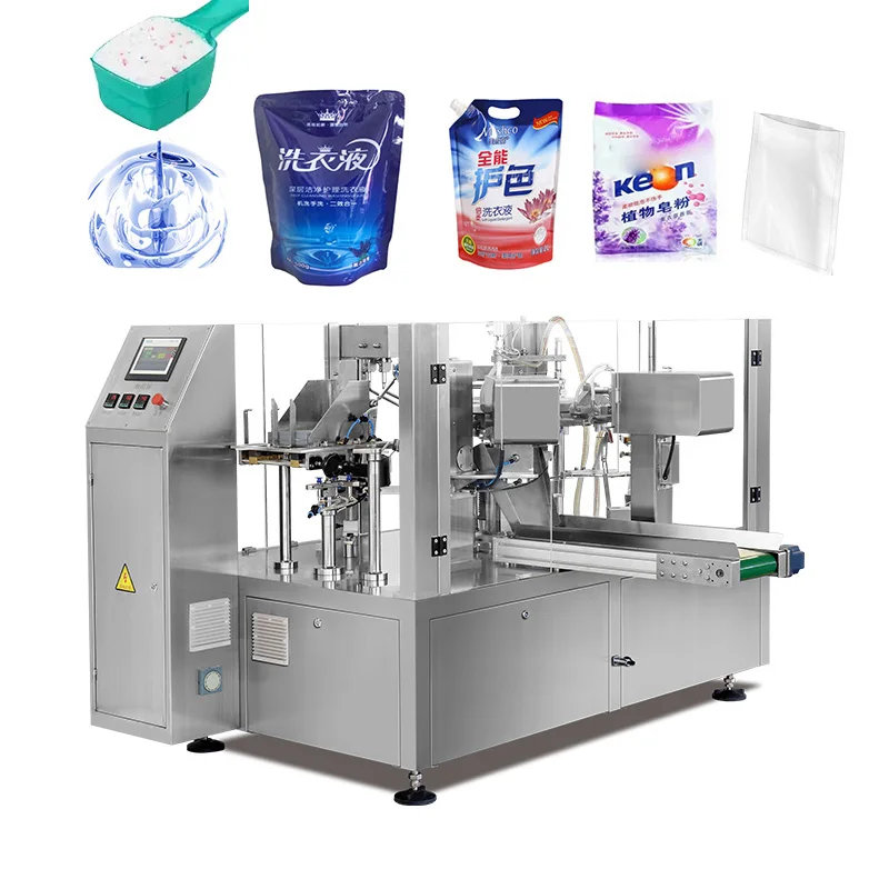 Linpack automatic pouch bag fill seal packing machine for powder liquid soap washing detergent