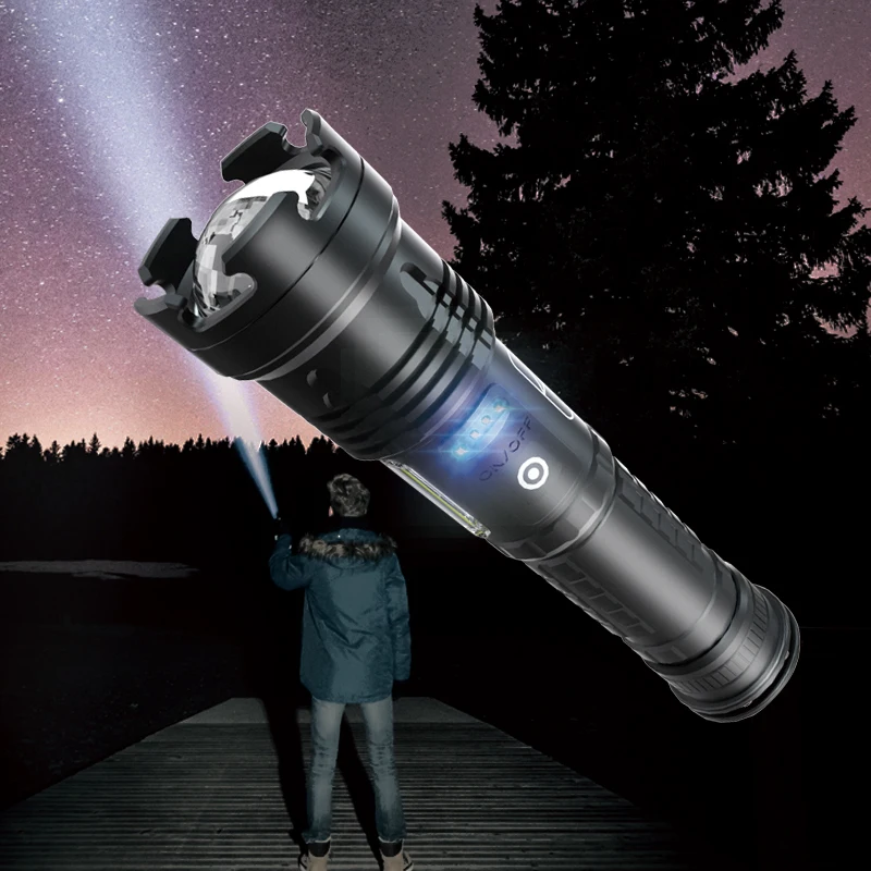 Bright Aluminum Led Rechargeable Handheld 18650 Battery Led Tactical Flashlight