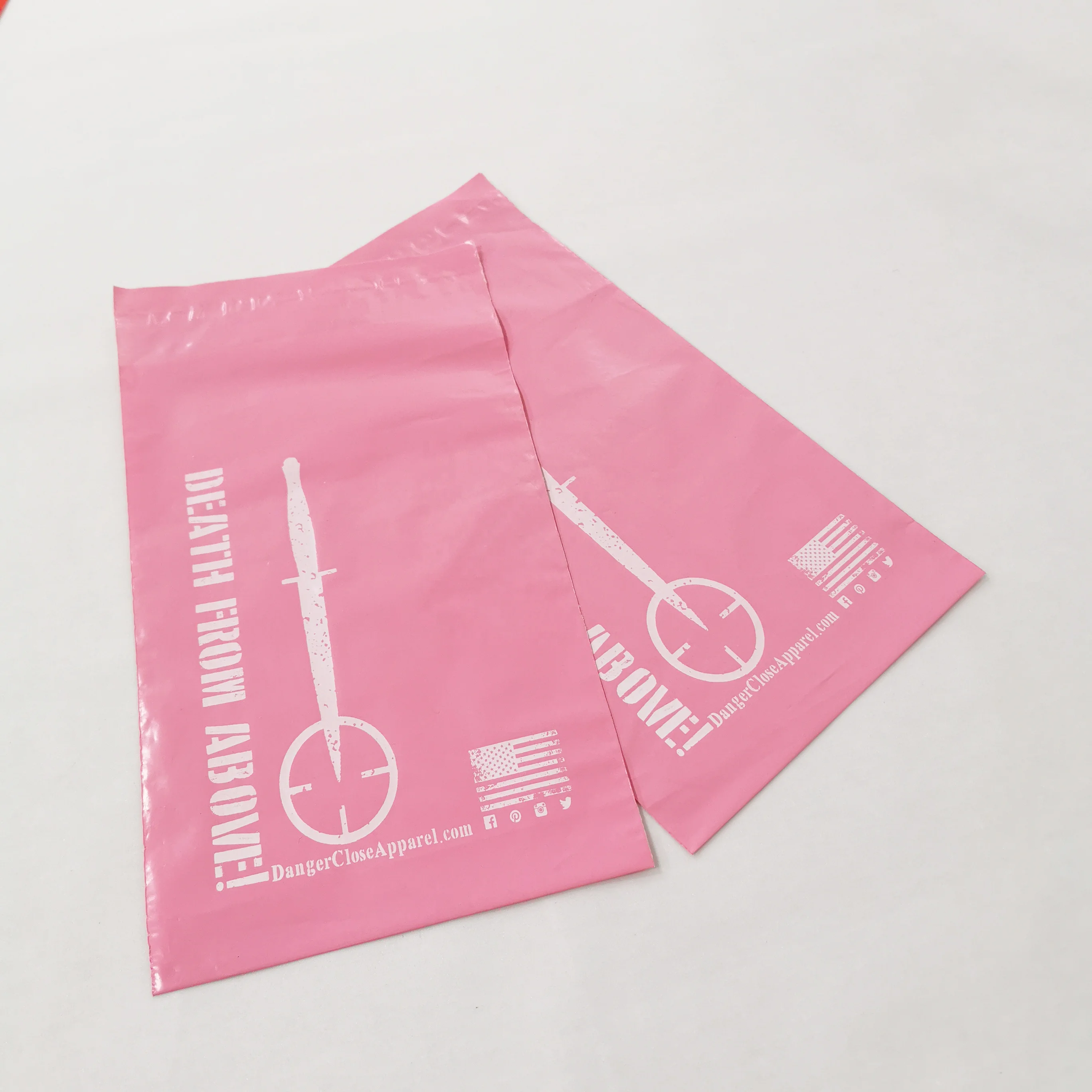 
Eco friendly virgin materials custom logo printing tear proof poly mailing bags 