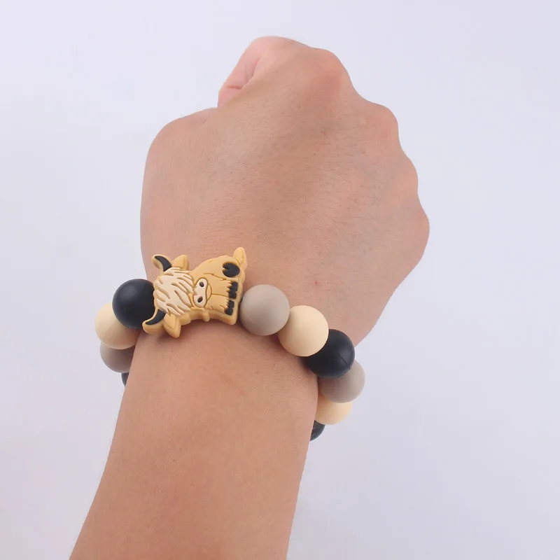 Baby Cartoon Silicone Pacifier Chain Food Grade Teat With Chainproof Baby Teether Pacifier Chain