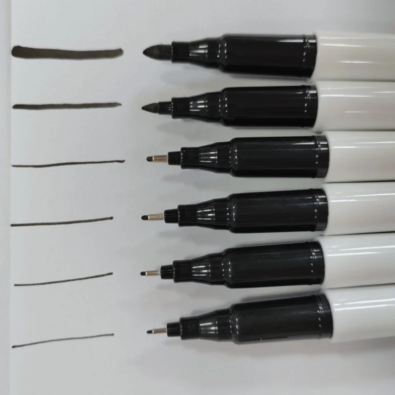 12 kinds of nibs syringe pen black water-based waterproof cartoon drawing hand-drawn very fine students with office art pen
