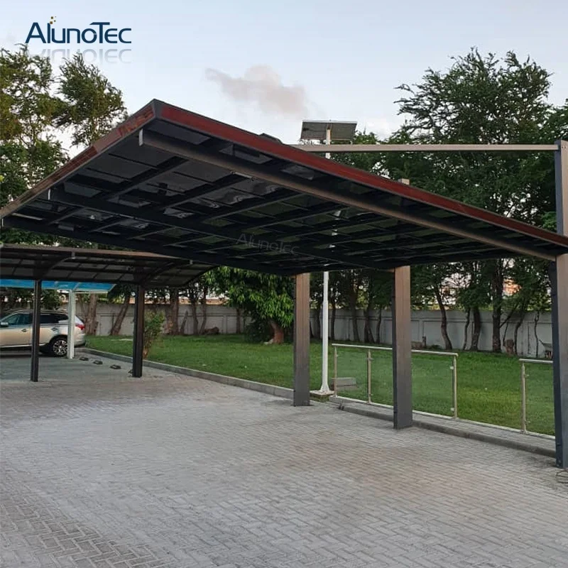 AlunoTec Durable Waterproof Carport Car Garage Park Fashion Aluminum Polycarbonate Garages Canopy Car Port